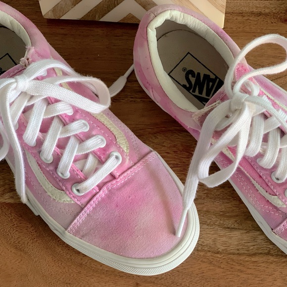 VANS Canvas Old Skool Shoe | size 7 custom "one of a kind" pink tie-dye - Picture 3 of 16